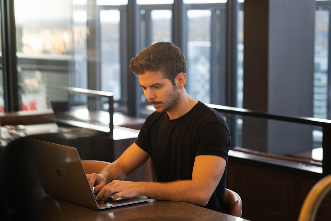 Person working on laptop